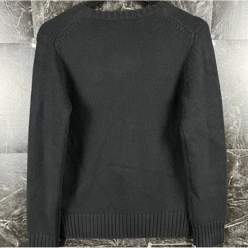 Polo Ralph Lauren Men's Black Tuxedo Polo Bear Knit Sweater Small